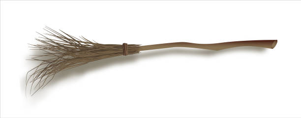 istock Witches broomstick for Halloween holiday. Isolated on white background. Vector EPS 10 1324728880