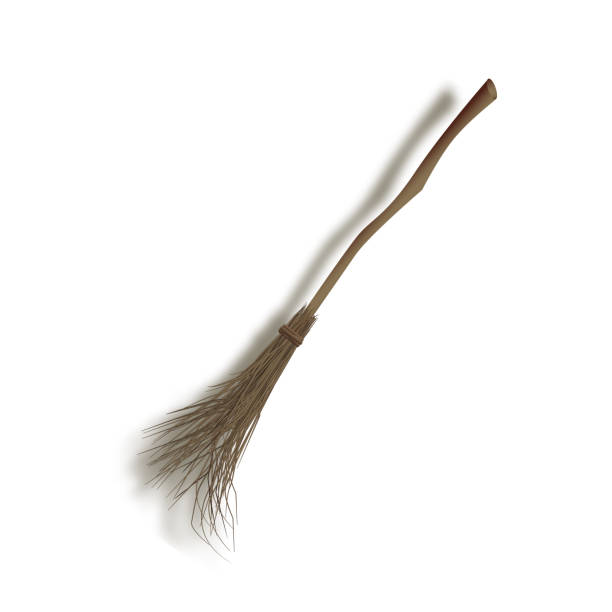 istock Witches broomstick for Halloween holiday. Isolated on white background. Vector EPS 10 1324728917