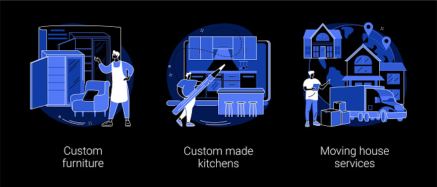 Interior Design Abstract Concept Vector Illustrations Stock ...