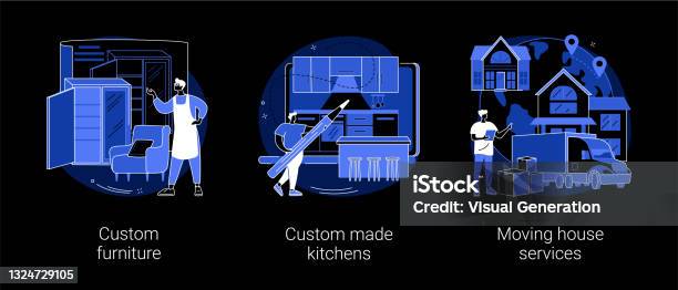 Interior Design Abstract Concept Vector Illustrations Stock ...