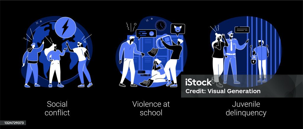 Unlawful Behavior Abstract Concept Vector Illustrations Stock ...