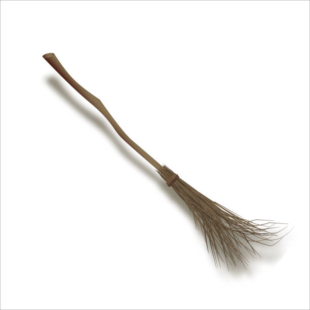 istock Witches broomstick for Halloween holiday. Isolated on white background. Vector EPS 10 1324729751