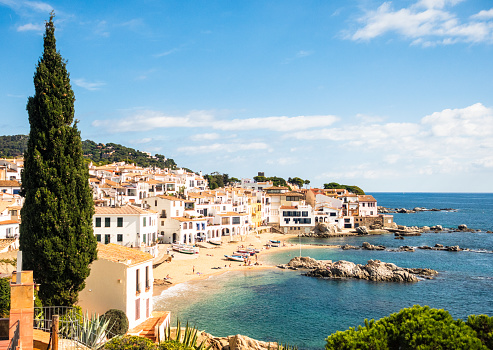 The idyllic seaside town of Calella de Palafrugell on Catalonia's Costa Brava, built around a beautiful natural bay.