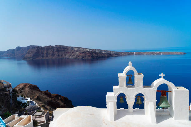 istock white belfry, Santorini island, Greece 1324730003