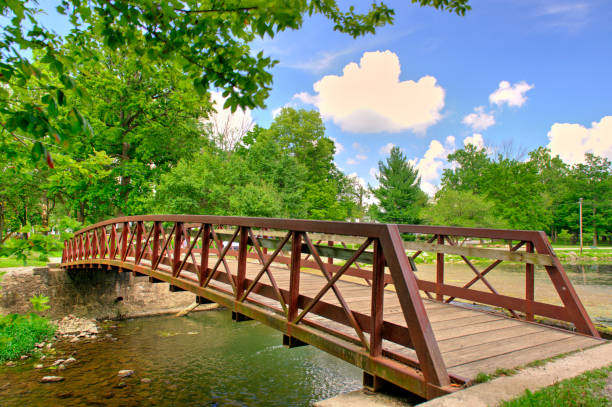 istock Walking bridge-over a small creek-Howard County, Indiana 1324730232