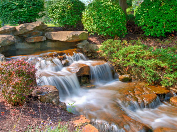 istock Waterfall on a small stream-Hamilton County, Indiana 1324730437