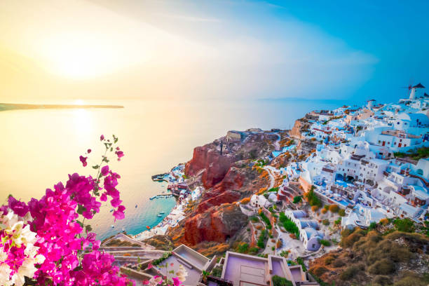 istock Oia village at night, Santorini 1324732088