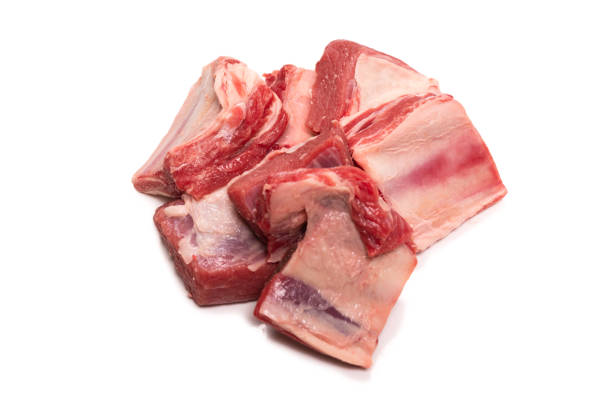 istock Raw beef ribs isolated on white background. 1324735750