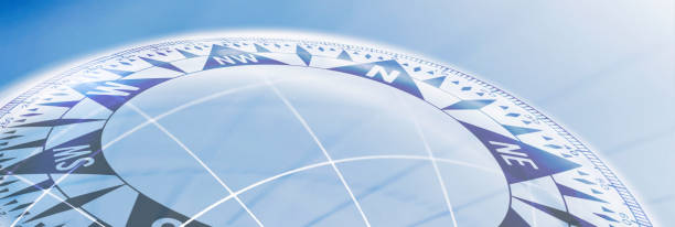 istock Compass And Lines Of Latitude And Longitude 1324736119