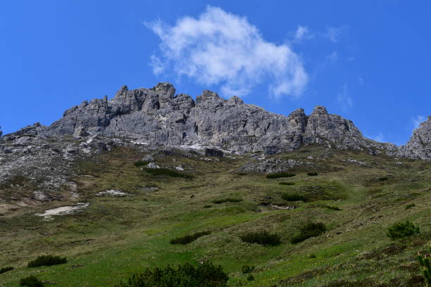 istock Beautiful landscape in Stubai valley mountains behind 1324739885