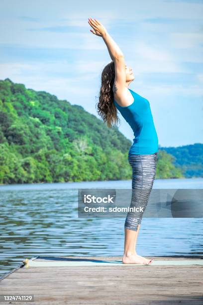 Back Bend Yoga Pose Stock Photo - Download Image Now - Outdoors, Standing, Yoga