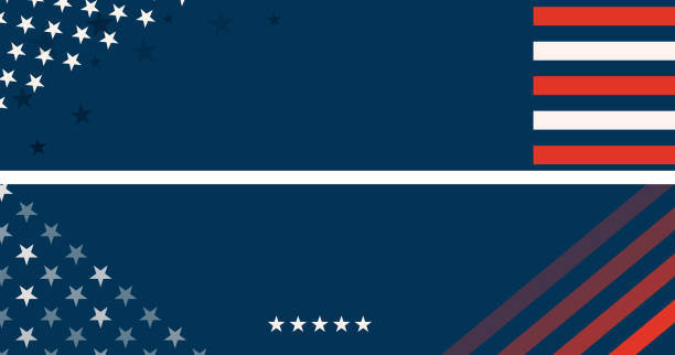 USA stars and stripes color banner background Vector illustration of USA stars and stripes banner background. EPS Ai 10 file format. Empty space for edit info. government backgrounds stock illustrations
