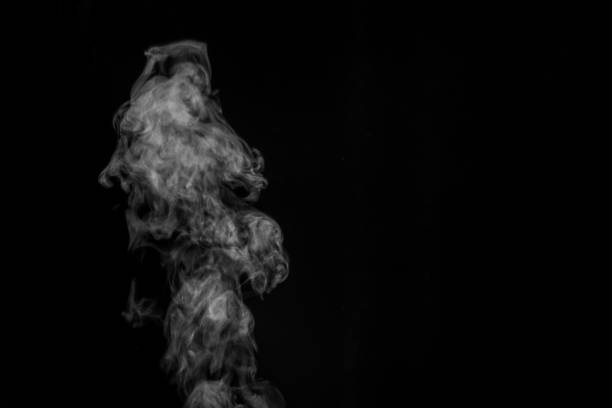 istock Figured smoke on a dark background. Abstract background, design element, for overlay on pictures 1324751998