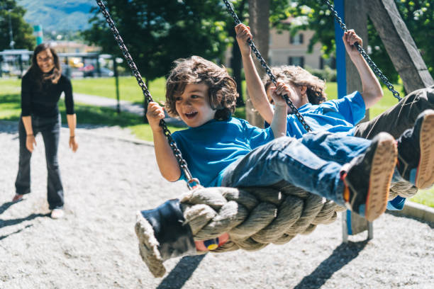 They throw their arms up in excitement as they go faster