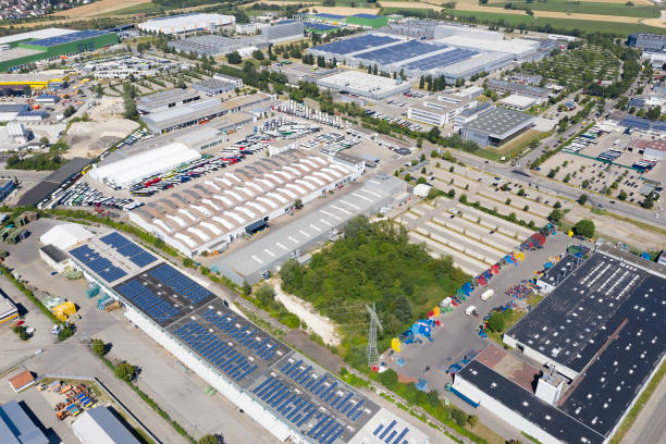 istock Big Industrial District, Aerial View 1324778526