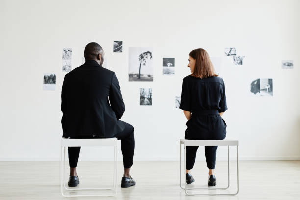 istock Couple in Art Gallery Back View 1324782168