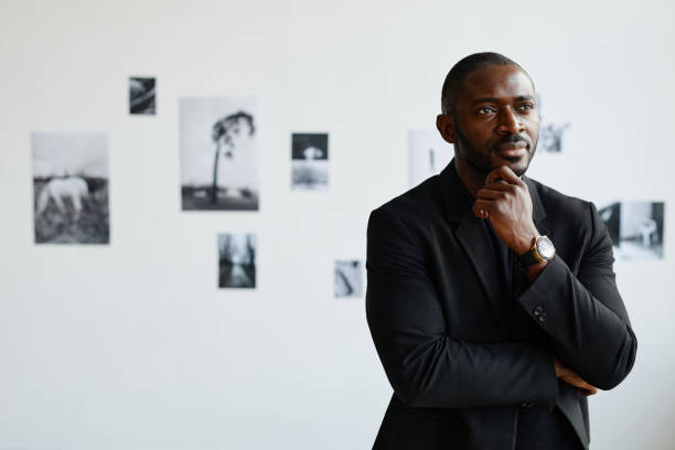 Handsome Man in Art Gallery