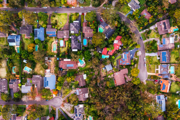 istock Sydney Suburb overhead perspective roof tops 1324791598