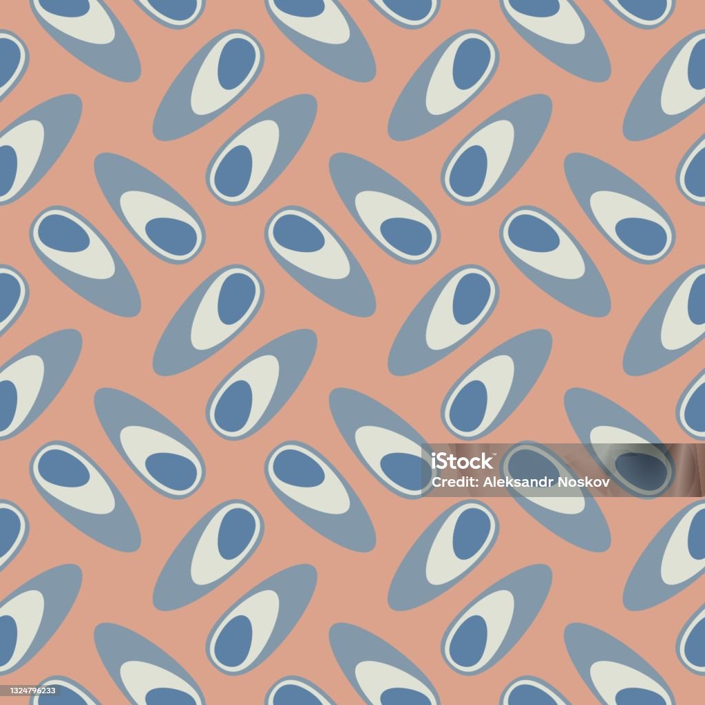 Aesthetic Patterns Rounded Rounded Abstract Seamless Pattern Retro Accent For Any Surfaces Stock ...