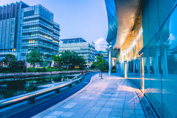 istock The square platform of the modern urban financial work area 1324798464