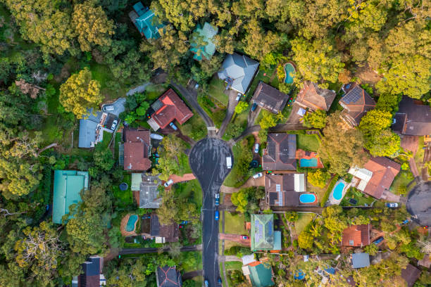 istock Sydney Suburb overhead perspective roof tops 1324801038