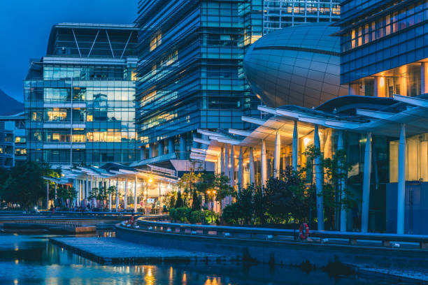 istock Modern office building in Hong Kong city 1324801140