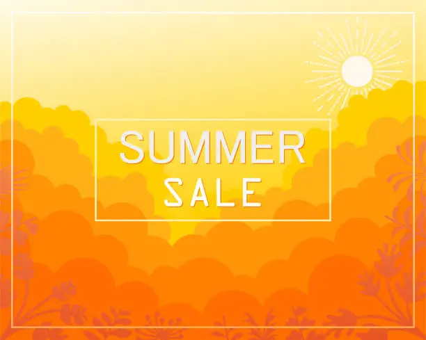 Vector illustration of Hot summer sale background