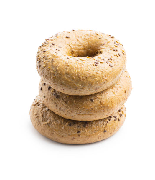 istock Whole grain baked bagel. 1324813453