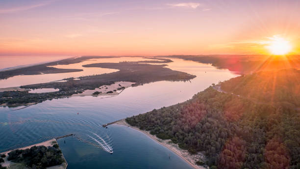 istock Lakes Entrance at dusk 1324813560