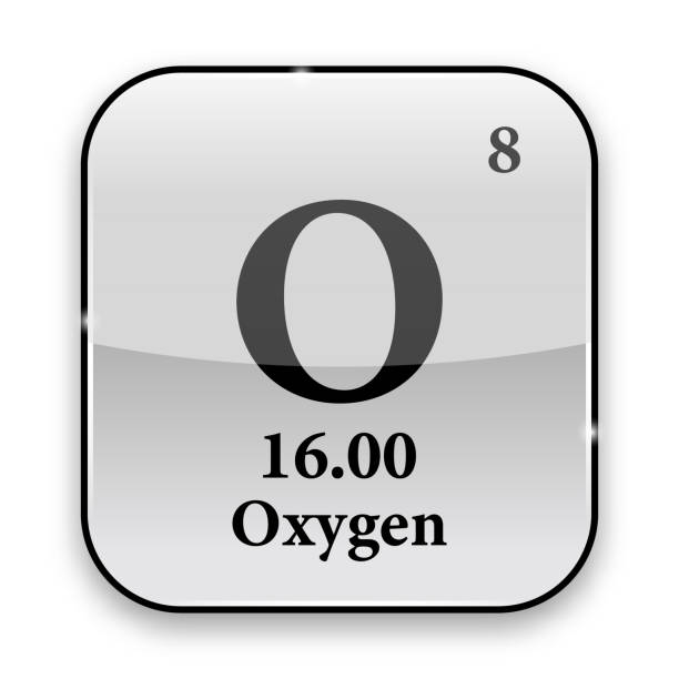 ilustrações de stock, clip art, desenhos animados e ícones de the periodic table element oxygen. vector illustration - oxygen periodic table mass sign
