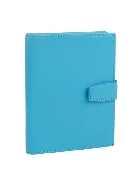 istock New light blue wallet of genuine cattle leather. Without shadows 1324829276