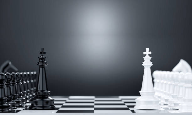 istock King chess battle on board game. Strategy competition concept. 1324829407
