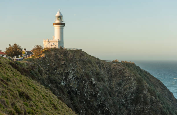 cape byron lighthouse in new south wales in australia - otway national park imagens e fotografias de stock