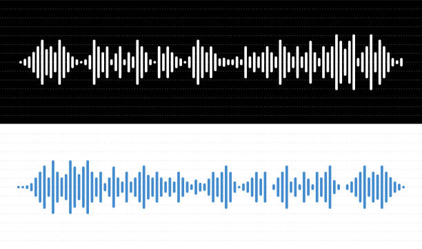 ilustrações de stock, clip art, desenhos animados e ícones de audio levels, sound spectrum waves, analyzer, frequency analysis. - financial figures audio