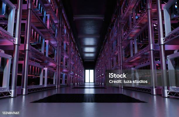 Commercial Data Mining Rigs Cryptocurrency Mining Rigs Stock Photo - Download Image Now - Data ...
