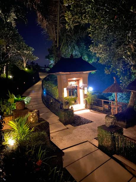 istock Night Ubud. Bali. Indonesia. Villa. Jungle 1324843781