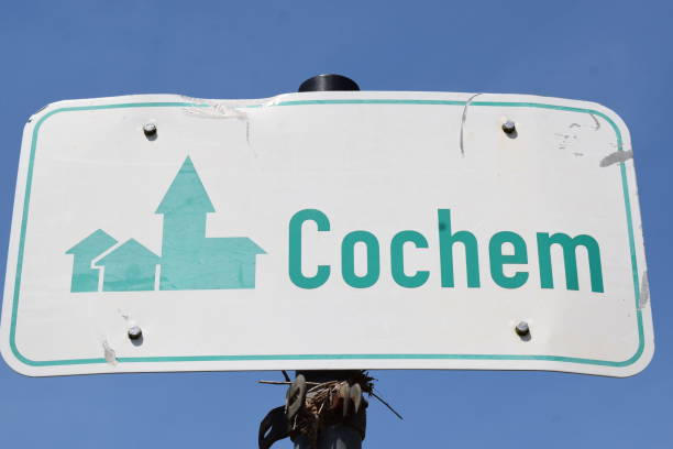 istock Cochem town sign at the river path 1324844311