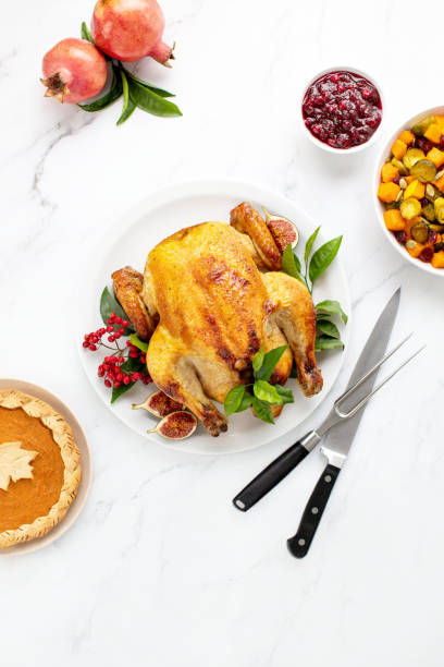 istock Thanksgiving traditional prepared food  on a kitchen  marble table surface 1324846961