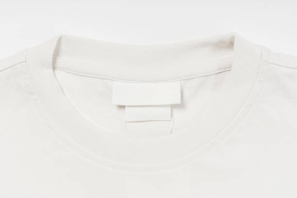 istock Cotton white t-shirt and hem tags 1324846986
