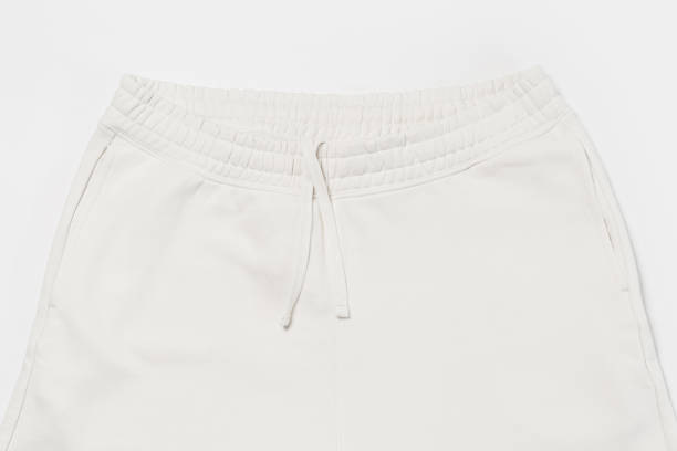 istock Cotton fabric texture of a white sweatpants 1324847109