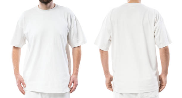 istock Man wearing white t-shirt with a blank space for design 1324850607