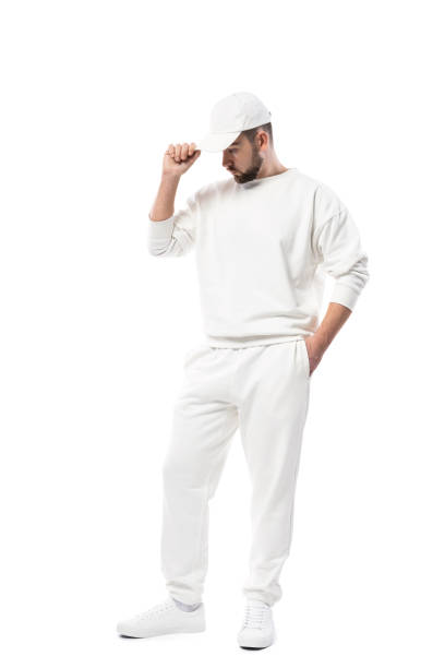 istock Handsome man wearing white clothes on white background 1324851873