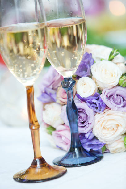 istock Champagne and flowers 1324852103