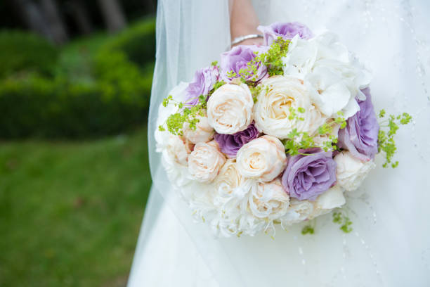 istock Wedding bouquet in brides hands 1324852505