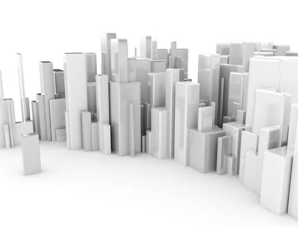 istock Abstract 3d city model made of cubes 1324859938