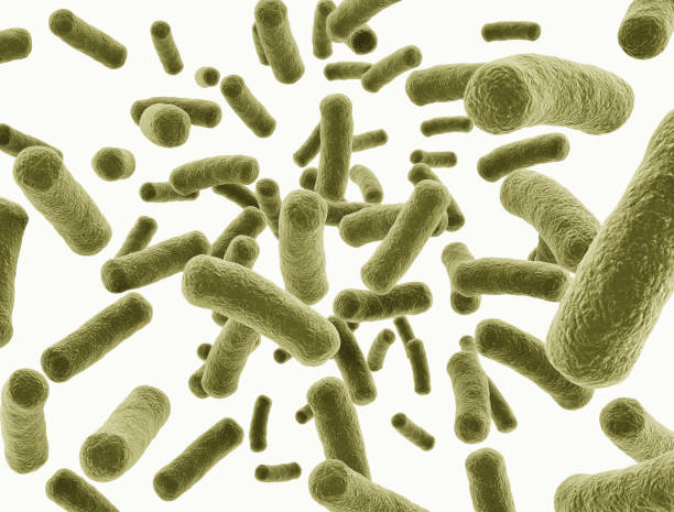 istock Bacteria cells flowing isolated on white background 1324859940