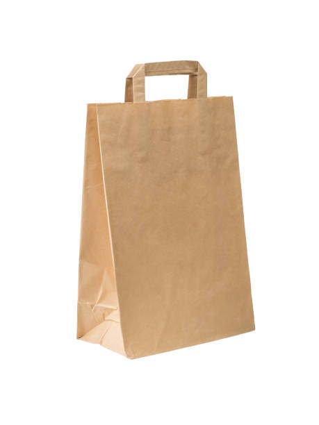 istock Paper bag with handles isolated on a white background. 1324861165
