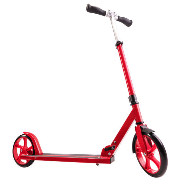 istock Red modern scooter studio isolated on white background with clipping path 1324861215