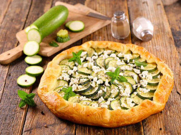 istock zucchini tart with feta cheese and mint leaf 1324862927