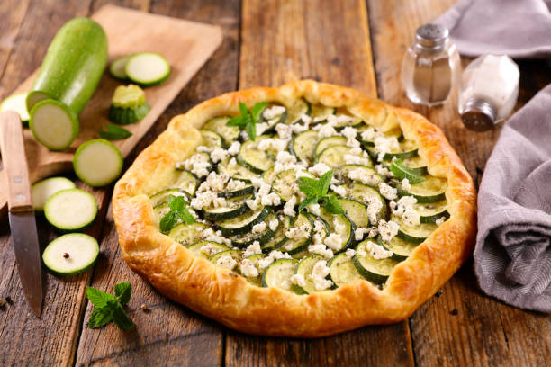 istock zucchini tart with feta cheese and mint leaf 1324862928